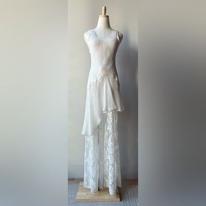 Pure Lace Wide Leg Palazzo Pants | Off White | Boutique | Sample Sale Purchase